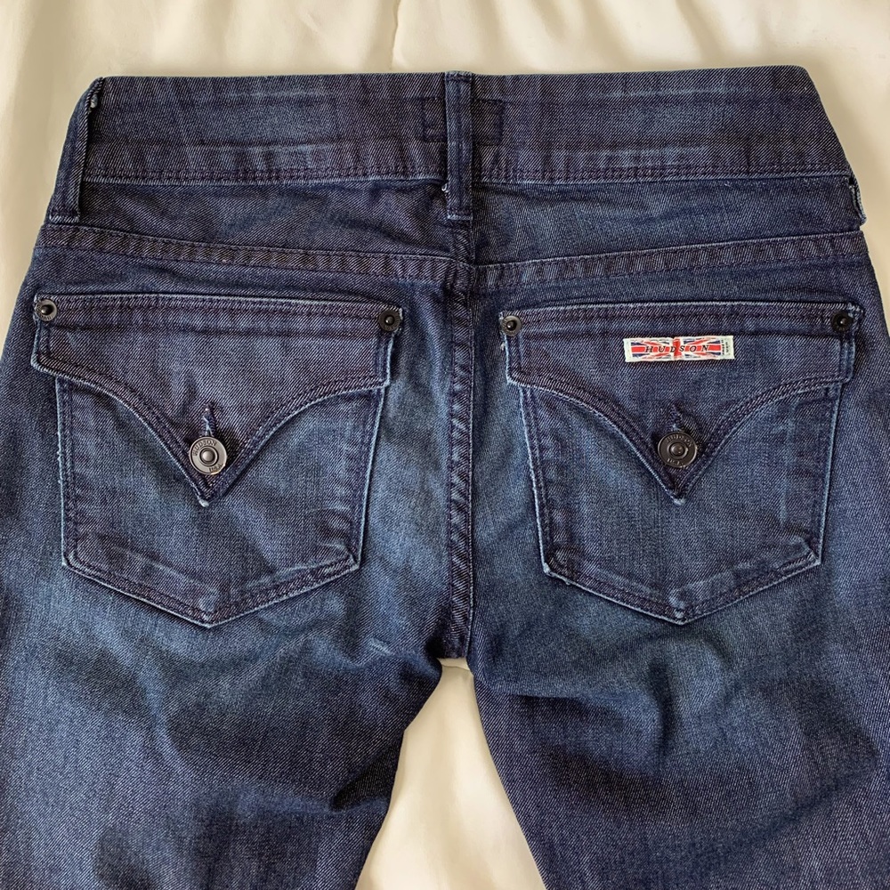 Hudson dark wash women jeans bootcut 24 light weight low rise